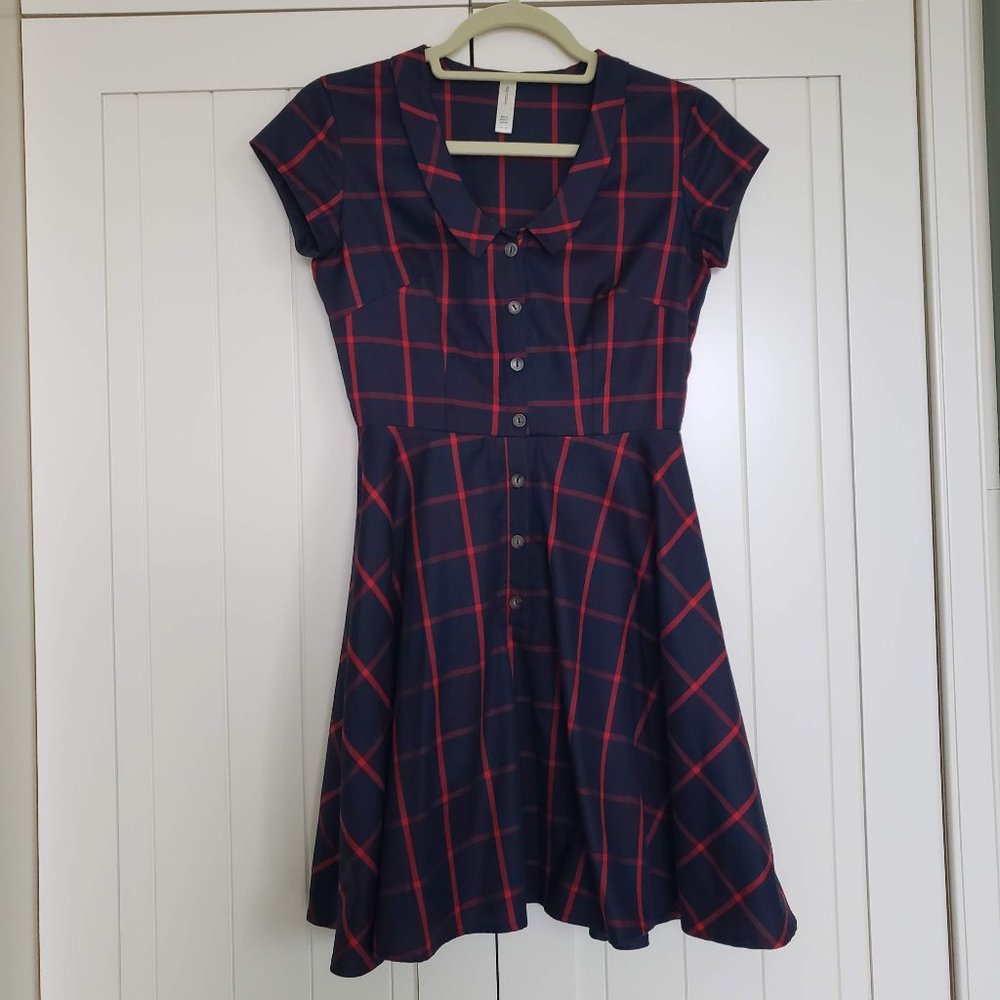 BETINA LOU Montreal Designer Adorable Plaid Dress